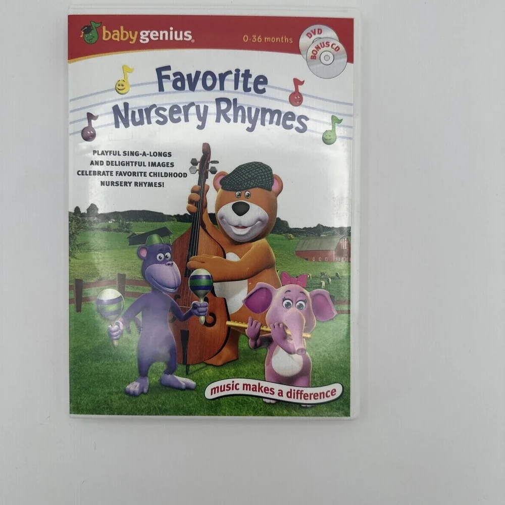 Baby Genius LOT OF 4 DVD's Nursery,‎ The Four Seasons,Favorite Songs, Mozart